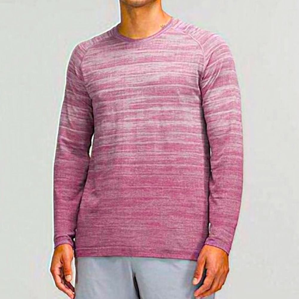 Lululemon metal vent long sleeve shirt Large L Static vintage Plum dusty rose
